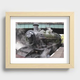 Vintage Steam Engine Recessed Framed Print