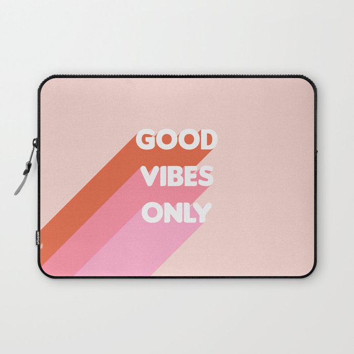 Good Vibes Only Rainbow Artwork Laptop Sleeve