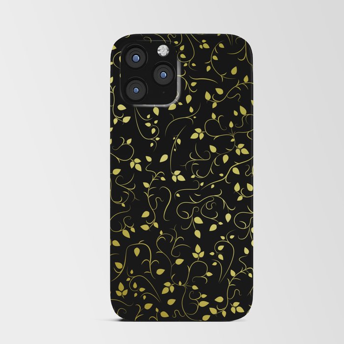 Yellow Flowers and Vines iPhone Card Case