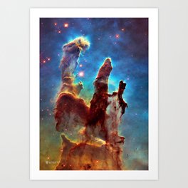 Hubble Telescope: Pillars of Creation Art Print