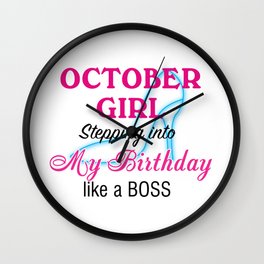October Girl Birthday Wall Clock