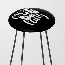 Crazy Dog Lady Funny Pet Lover Womens Counter Stool