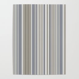 Blue grey Tan Stripes Poster | Beigetan, Simplistic Design, Stripepattern, Blue Grey, Basic Design, Moderndecor, Geometric, Striped Pattern, Periwinklegrey, Geometry 