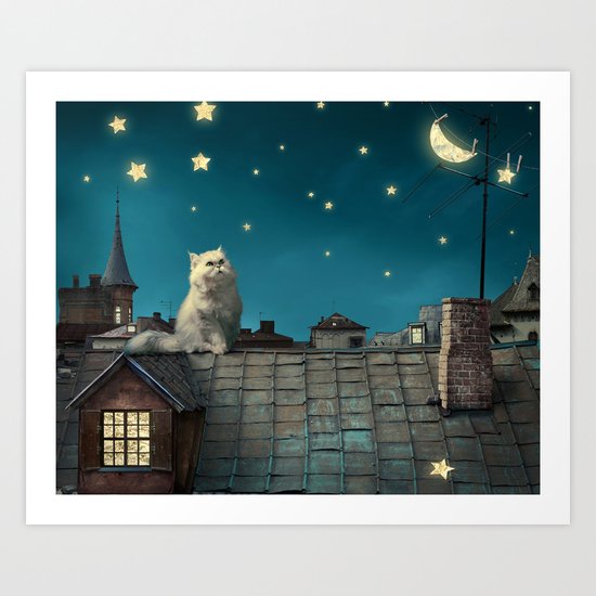Star Cat Art Print