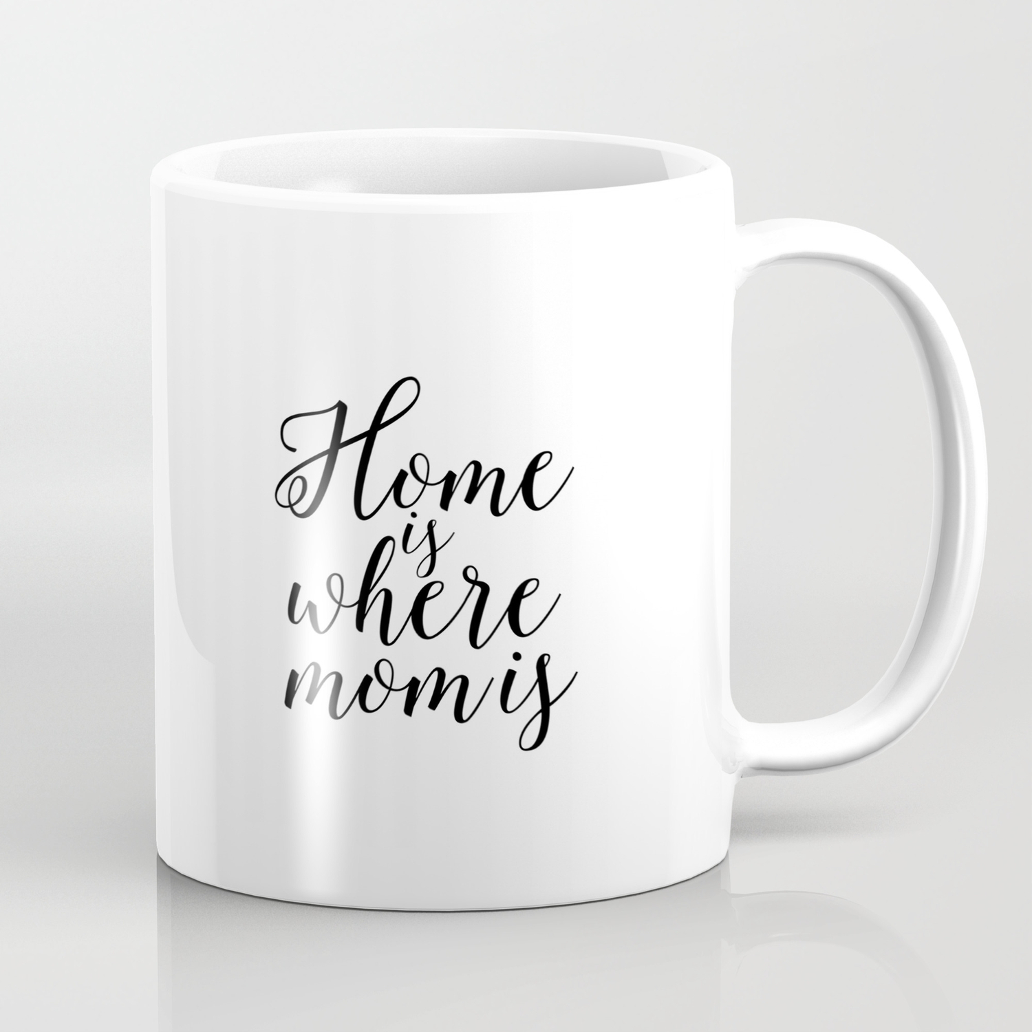 Home Sign Printable Quotes Home Is Where Mom Is Mother Gift Inspirational Quotes Love Sign Coffee Mug By Typohouseart Society6