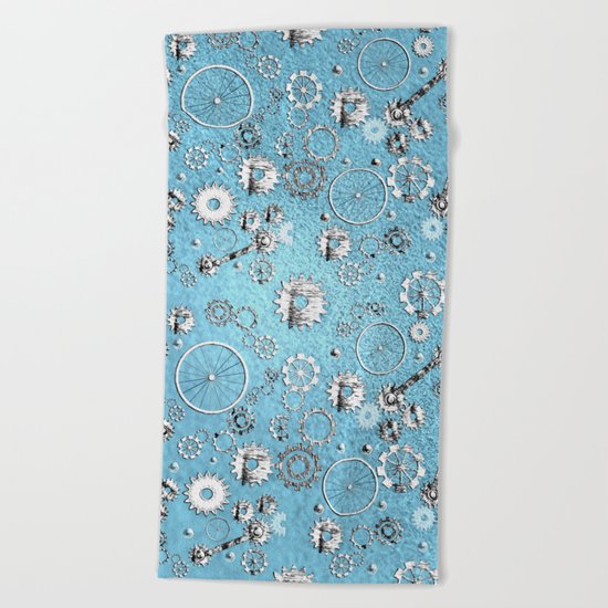 Gears and Wheels Beach Towel