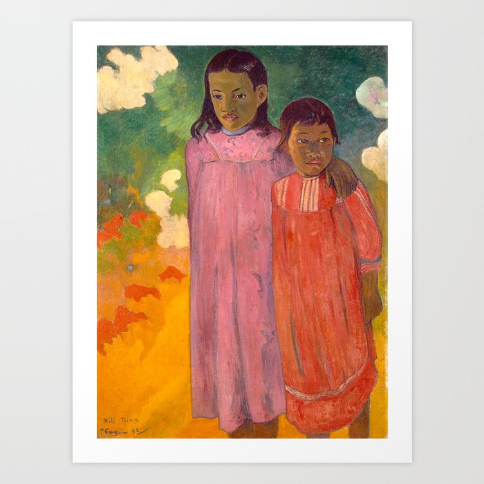 Paul Gauguin - Piti Teina - Two Sisters - Deux Soeurs Art Print