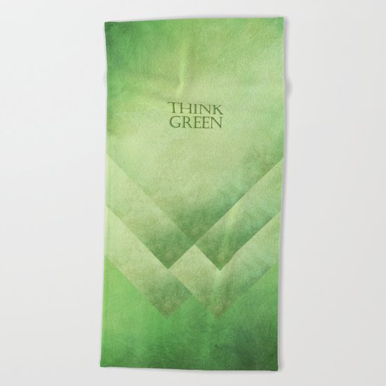 Think green Beach Towel