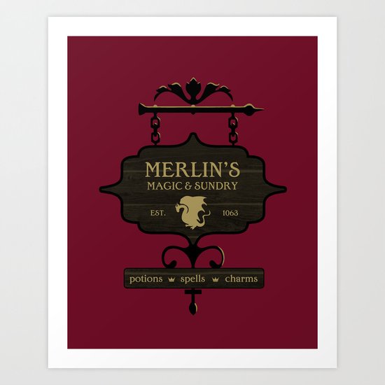 Camelot's One Stop Magic Shoppe Art Print