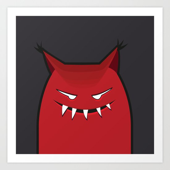 Evil Monster With Pointy Ears Art Print