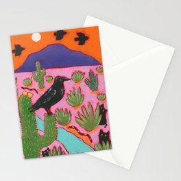 Raven and Black Cats Stationery Card