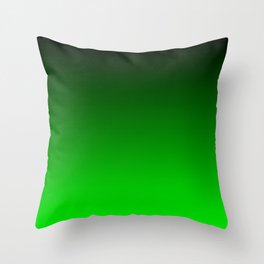 Black and Lime Gradient Throw Pillow
