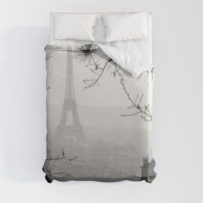 Winter in Paris Duvet Cover