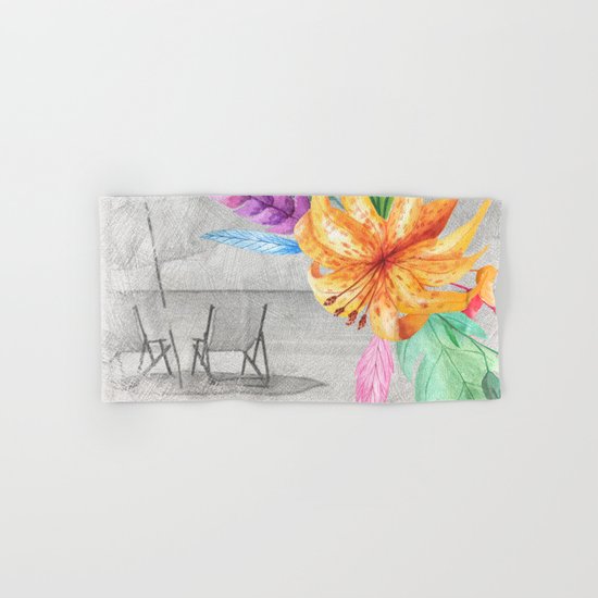 Tropical beach #3 Hand & Bath Towel