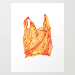 orange bag Art Print