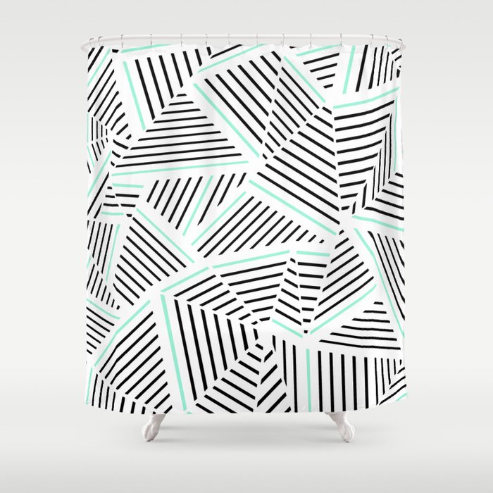 Ab Linear Zoom With Mint Shower Curtain