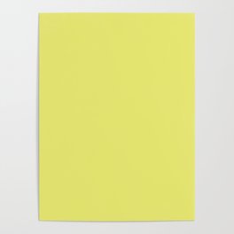 Plain Solid Color Light Green Yellow 4 Poster