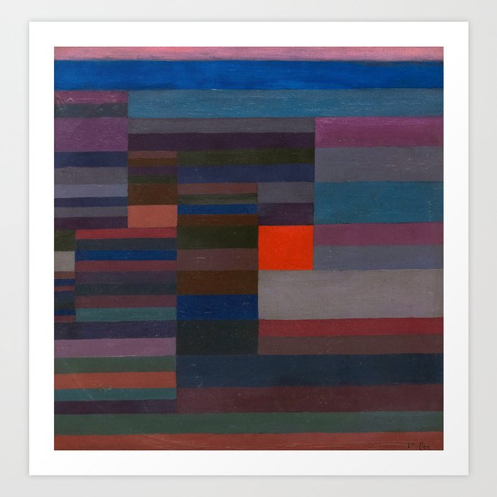 Fire in the Evening by Paul Klee Art Print