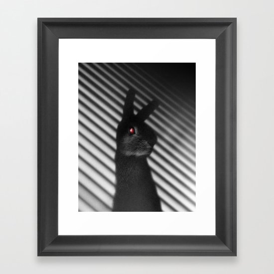 Shadow Bunny Framed Art Print