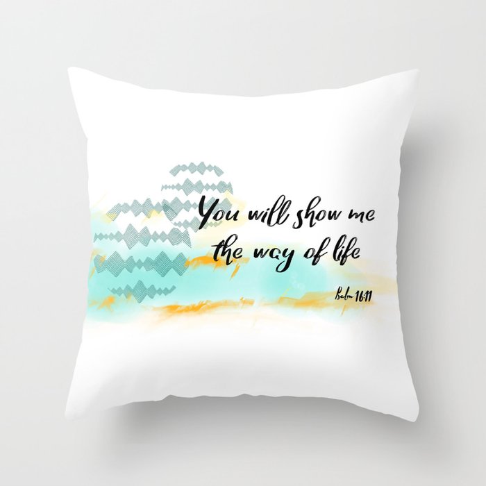 Pslam 16 11 Way Of Life Christian Scripture Abstract Art Throw