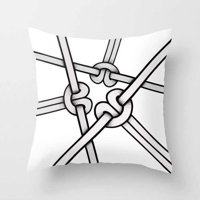 knots tied Throw Pillow