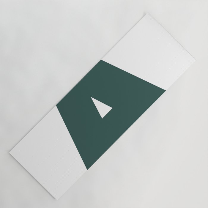 A (Dark Green & White Letter) Yoga Mat