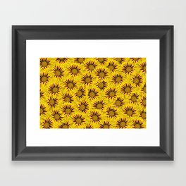Gerbera yellow blossoms flower design Framed Art Print