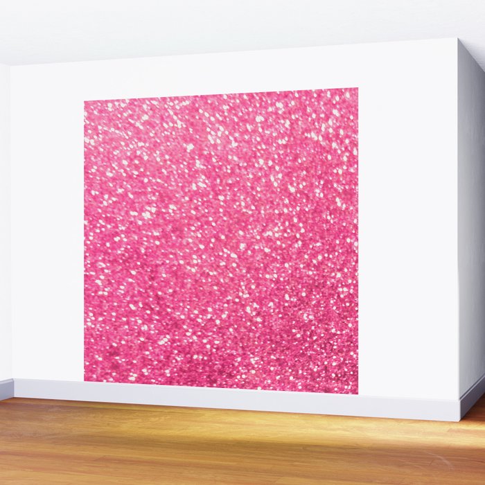 Pink glitter Wall Mural by lifeisbeautiful | Society6