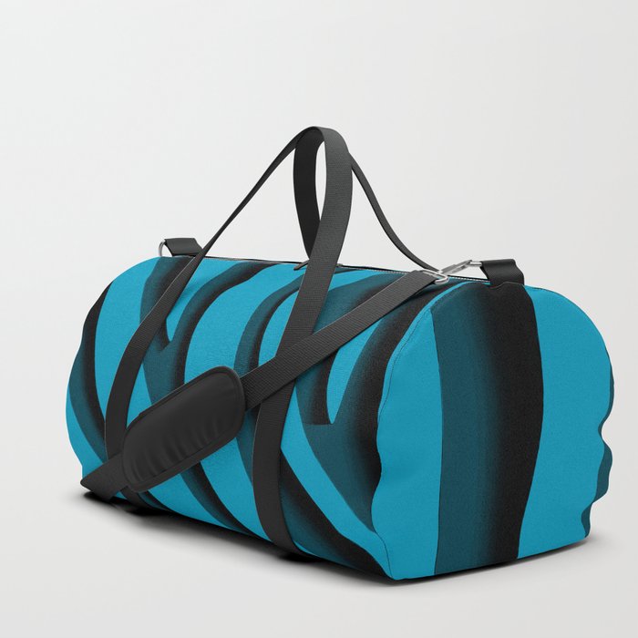 Blue Zebra 3D Modern Art Collection Duffle Bag