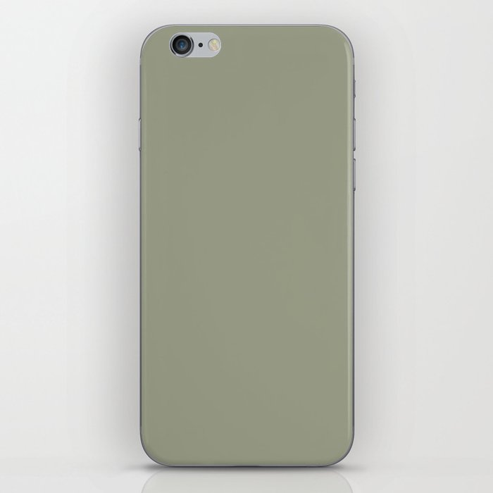 Moss Green Solid Color Hue Shade - Patternless iPhone Skin