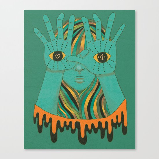 eyes of gypsy Canvas Print