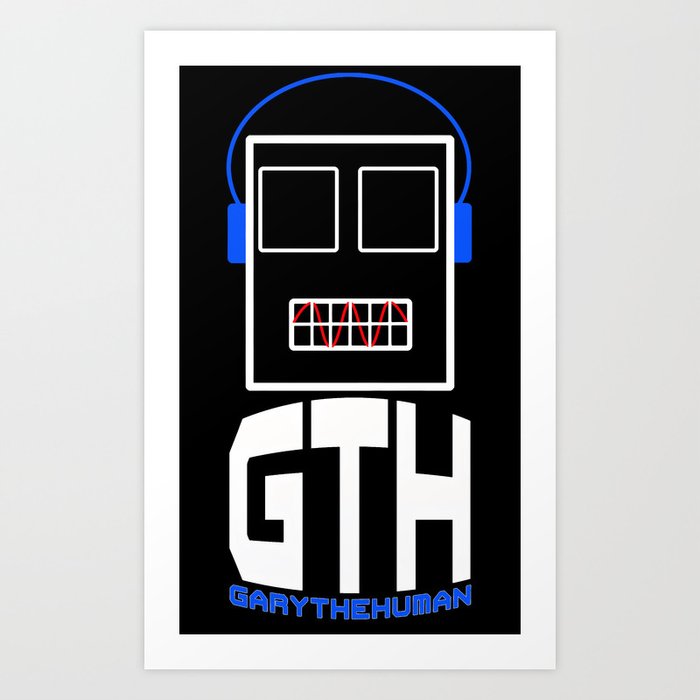 Garythehuman Robot Official T-Shirt Design Ver. 1.0 Art Print