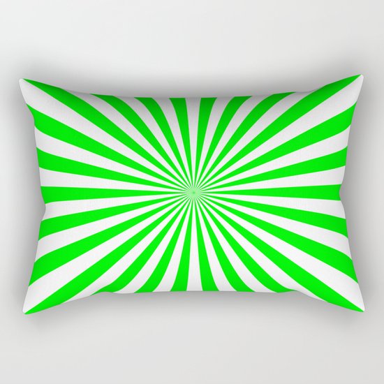 Starburst (Green/White) Rectangular Pillow