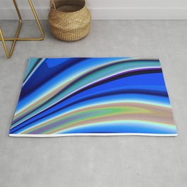 Abstract Fractal Colorways 01BL Area & Throw Rug