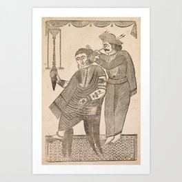 A Barber Cleaning the Ear of a Courtesan  1800s Art Print
