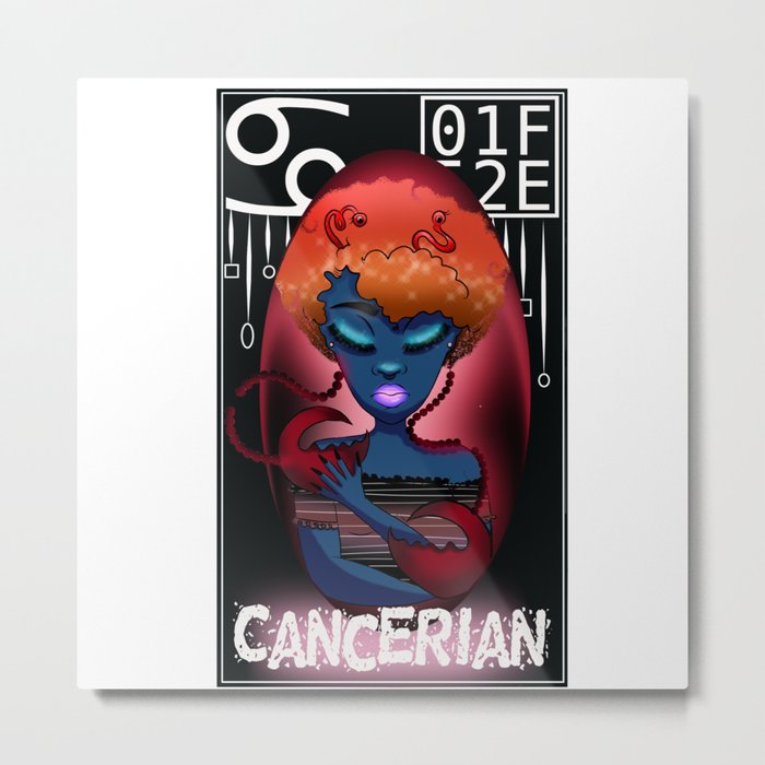 “Cancerian” Zodiac Card (series) Metal Print
