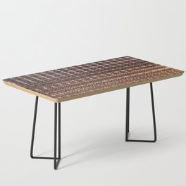 Checkered Brown Tones Abstract Coffee Table