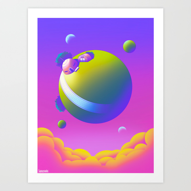 King Kai S Planet Art Print By Surudenise Society6