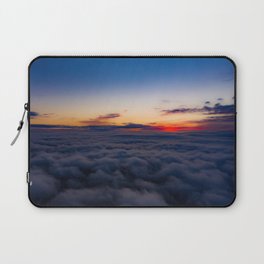Aerial sunset view over the Blue Ridge Mountains from the cockpit of a private aircraft. Sky with clouds. Sky background Laptop Sleeve