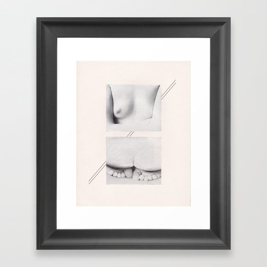the woman Framed Art Print