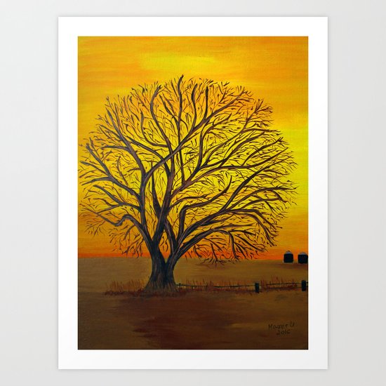 Rural sunset Art Print