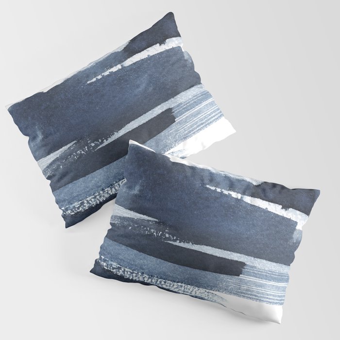 Blue Brush Pillow Sham