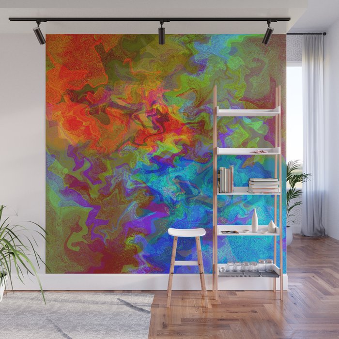 Abstract Color Fusion Wall Mural By Agostinolococo Society6
