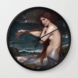 John William Waterhouse, Mermaid, 1900 Wall Clock