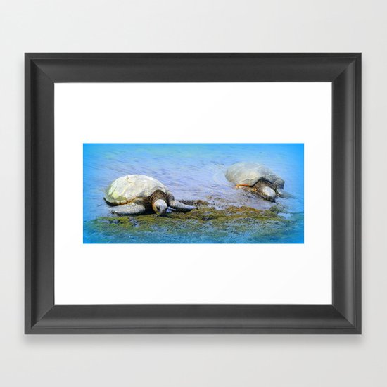 Giant Sea Turtle Framed Art Print