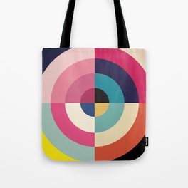 Summer - Colorful Classic Abstract Minimal Retro 70s Style Graphic Design Tote Bag