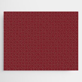 Red Dahlia classic dark red solid color modern abstract pattern  Jigsaw Puzzle