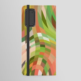 Green Earth Warped Checkers Pattern Design  Android Wallet Case