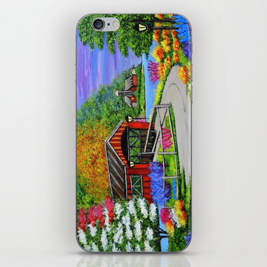 Covered bridge to town iPhone & iPod Skin