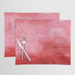 Red Abstract Watercolor Placemat